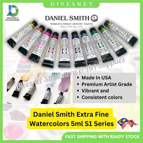 Daniel Smith Extra Fine Watercolors Warna Air Ml S