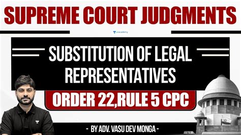 Important Supreme Court Judgments Civil Procedure Code CPC Vasu