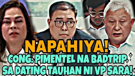 DATING TAUHAN NI VP SARA PUMALAG REP PIMENTEL TINAWAG NA LIE