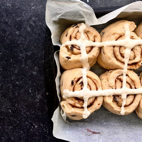Hot Cross Cinnamon Rolls
