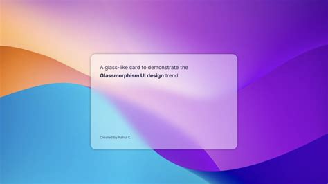 Glassmorphism Simple Card Ui Frontend Forever