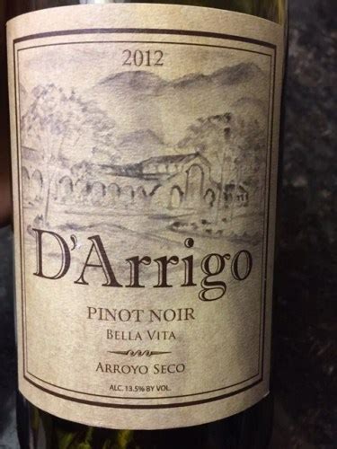 D Arrigo Bello Vita Pinot Noir Vivino US