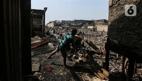 Kondisi Pasca Kebakaran Hanguskan Rumah Di Penjaringan Foto