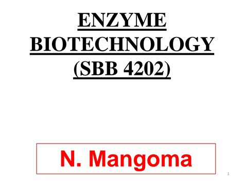 Solution Enz Biotech Lecture Techniques Used To Study Enzyme