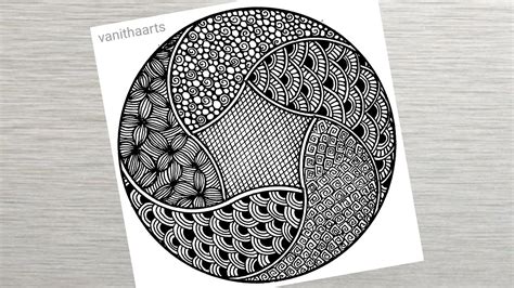 Creative Zentangle Art How To Draw A Geometric Design For Beginners