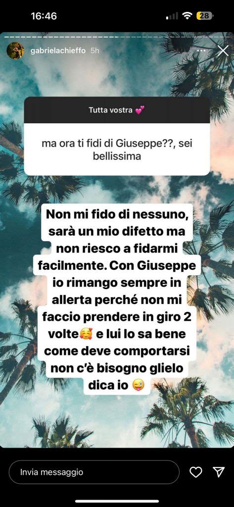 Gabriela Chieffo Non Mi Fido Di Giuseppe Sono In Allerta Per Non