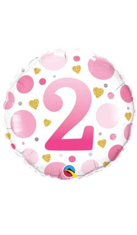 Number Two Pink Foil Balloon | The Party's Here