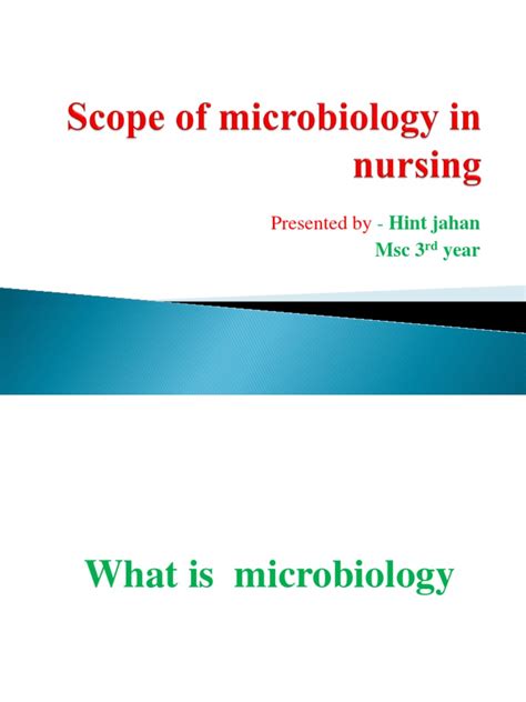 Scope Of Microbiology In Nursing Pdf Cell Biology Infection