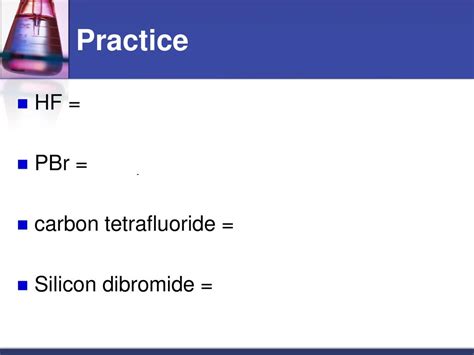 Polyatomic Ions And Molecular Nomenclature Ppt Download