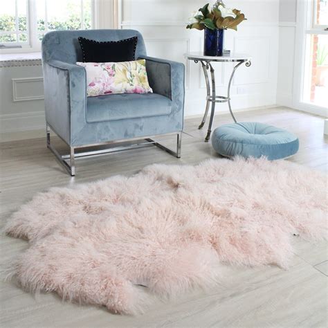 Small Pink Fur Rug For Nurseries & Bedrooms | Eluxury Home