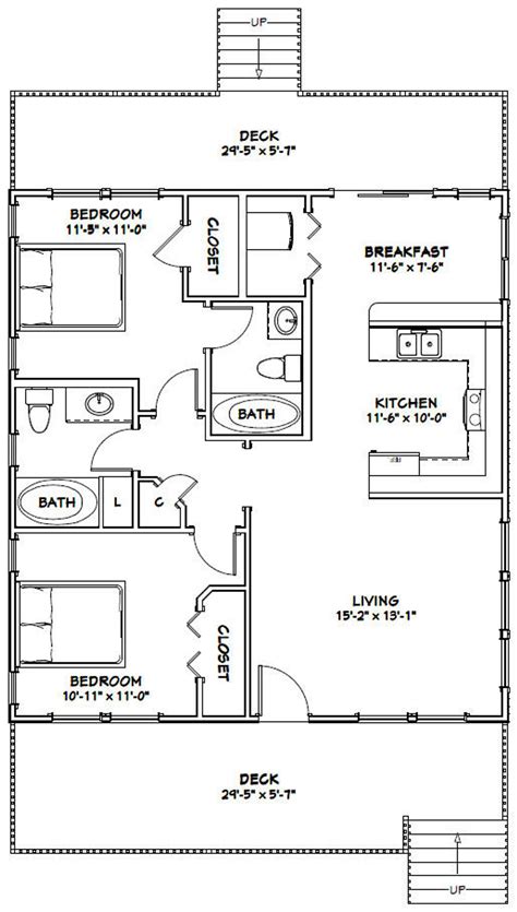 3032 House 2 Bedroom 2 Bath 960 Sq Ft Pdf Floor Plan Etsy Artofit