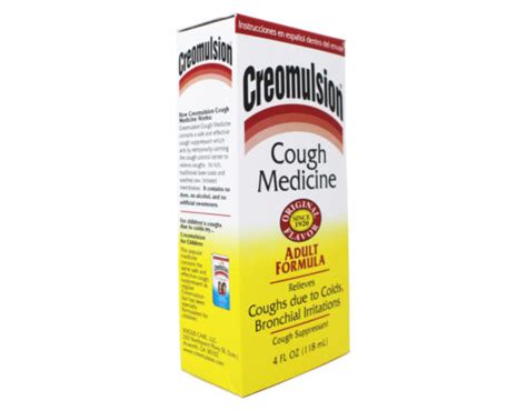 Creomulsion Cough And Cold Medicine Adult Liquid Formula 4 Oz Pricetronic