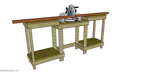 Miter Saw Station Plans | MyOutdoorPlans