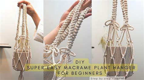 DIY Easy And Simple Macrame Plant Hanger For Macrame Beginners YouTube