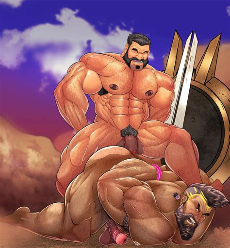 Rule 34 Anal Anal Sex Atreus League Of Legends Balls Bara Beard Big Balls Big Penis Boner