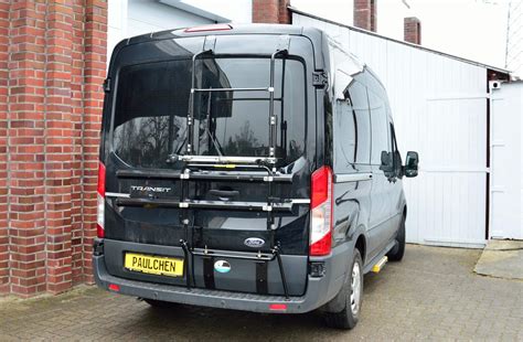 Fahrradträger für Ford Transit Bus H2 mit Flügeltüren Paulchen