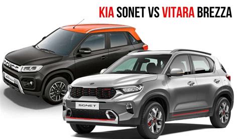 Kia Sonet Vs Maruti Brezza Specs And Features Comparison