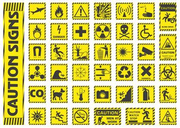 Chemical Warning Signs And Labels Royalty Free Vector Image