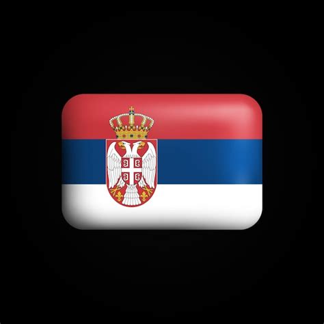 Premium Vector | Serbia flag 3d icon national flag of serbia