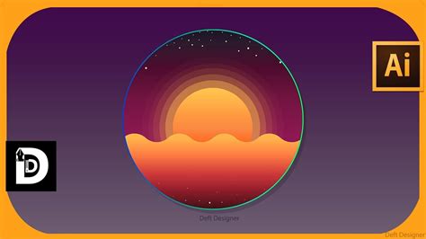 Illustrator Tutorial Sunset Illustrator Cc 2018 Tutorial Gradients