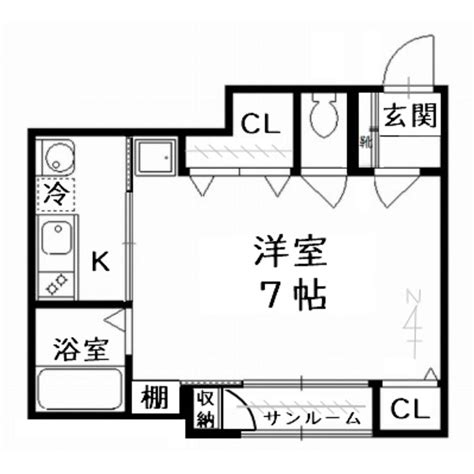 大将軍ハイム 京都府京都市北区大将軍川端町 51万円／1k 洋7 K サンルーム 2／237㎡｜賃貸物件賃貸マンション・アパート