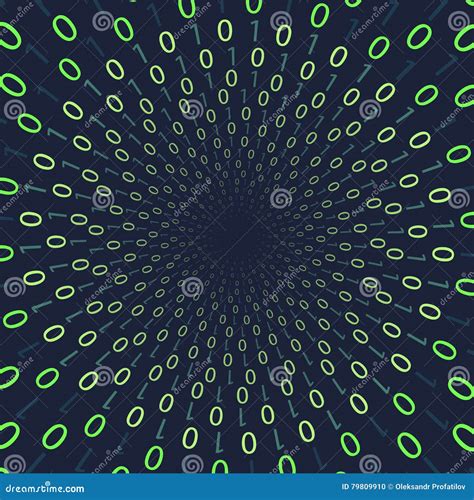 Codice Binario Con I Numeri Verdi Illustrazione Vettoriale