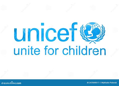 TERNOPIL, UKRAINE - MAY 2, 2022: Unicef Logo Printed on Paper. Unicef is a United Nations ...