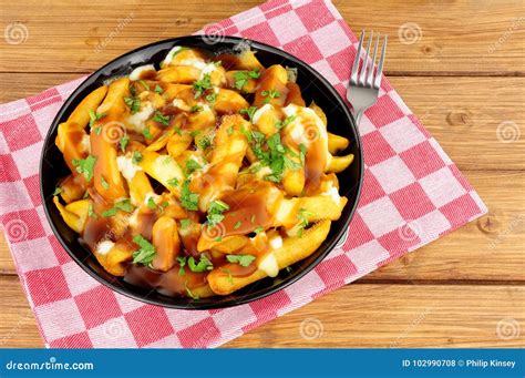 Traditional Canadian Poutine Meal Stock Photo - Image of portion ...