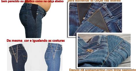 Remodelando E Alargando As Cal As Jeans Tri Ngulos De Tecido