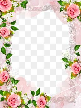 Pink Roses And Green Leaves Are Arranged In The Shape Of A Circle On A