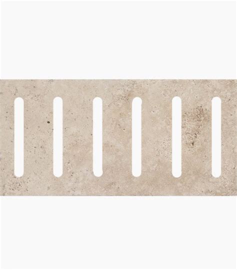 Ivory Travertine Deco Drain Ozer Tile Stone