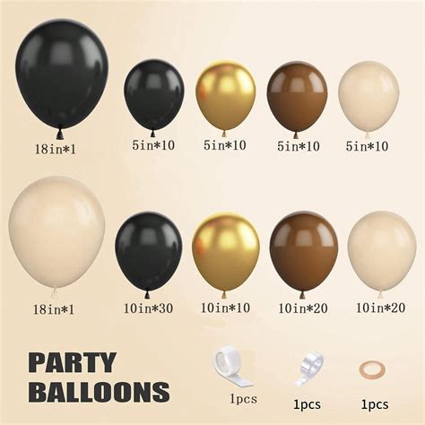 Black Brown Balloon Arch 125Pcs Brown Nude Balloon Arch Kit With Brown And Nude Balloons Black