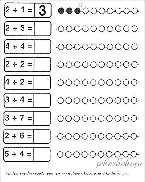 Add And Shade Worksheet School Kindergarten Math Preschool Math