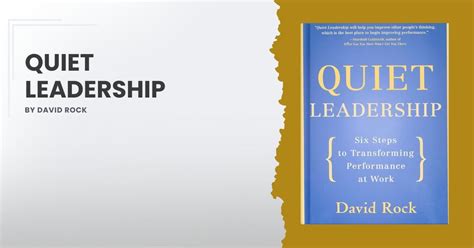 Quiet Leadership By David Rock William Meller