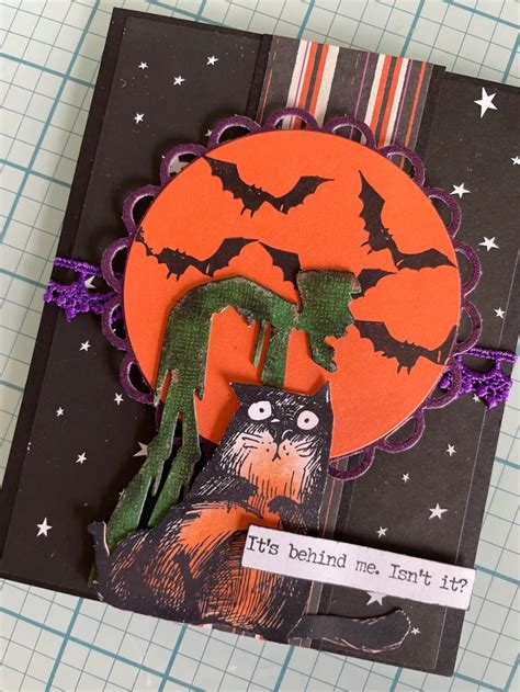 Halloween Card Tim Holtz Stamps And Color Dare Challenge Art