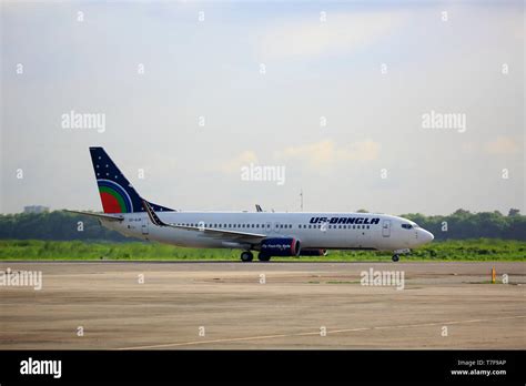 A US Bangla Airlines Boeing 737 800 Aircraft On The Runway At Hazrat