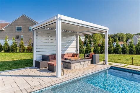 Custom Louvered Pergola Service A Plus Landscaping