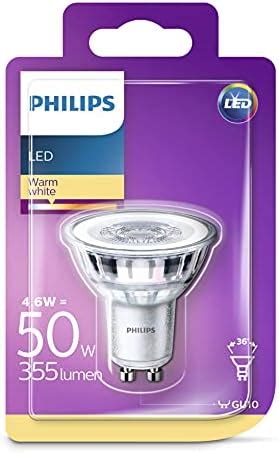 Philips Ampoule LED Classic 50W GU10 WW 230V 36D ND 1BC 4 Amazon Fr