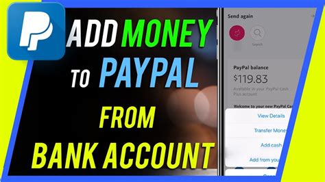 How To Add Money To Paypal From Bank Account Youtube