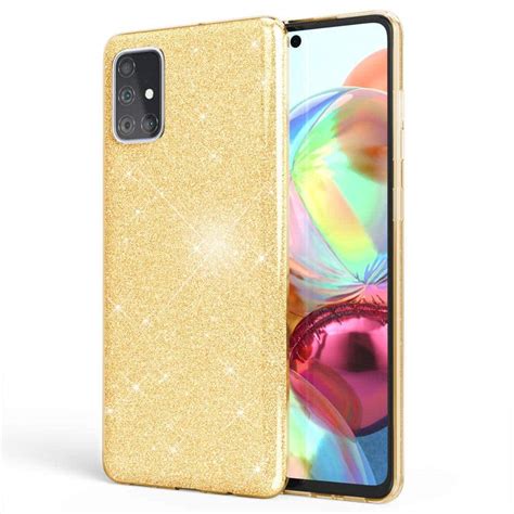 Capa Purpurina Brilhante Para Samsung Galaxy S20 Ultra Dourado