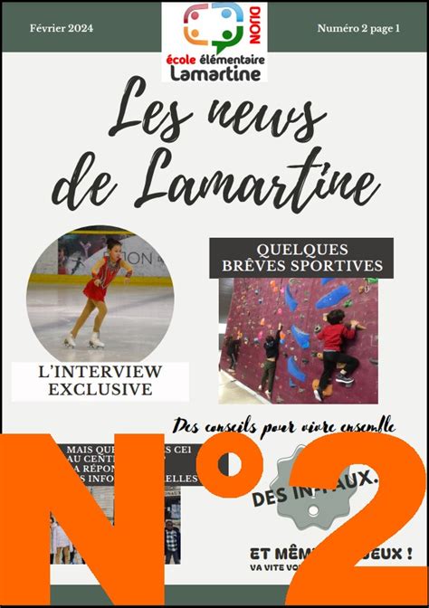 Le Journal De L Cole Cole L Mentaire Lamartine Dijon