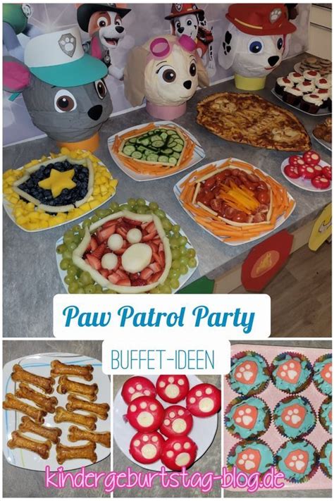 Paw Patrol Party Buffet Ideen tolle Ideen für Snacks zum Thema Paw