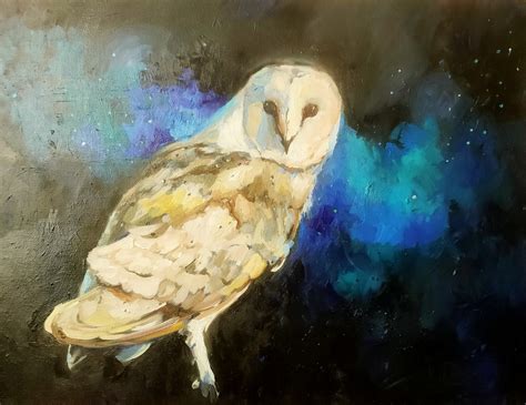 Barn Owl Paintings On Canvas Sue Gardner Original Paintings