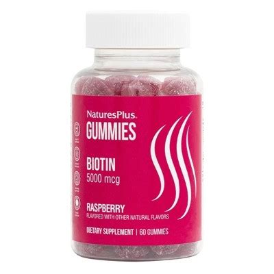 Gummies Biotin-raspberry 5000 Mcg By Nature's Plus - 60 Gummies : Target