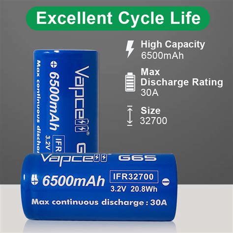 High Capacity Lifepo Mah V A Rechargeable Battery