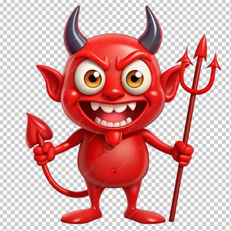 devil character isolated  transparent background premium ai