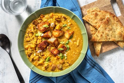 Mango Chutney Halloumi Sweet Potato Dal Recipe Hellofresh