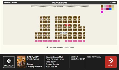 Cara Cek Kursi Kosong Bioskop CGV Cinemas Lewat Online Warung Internet