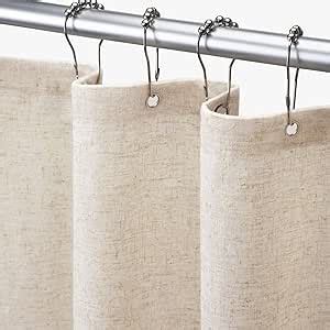 Amazon Linen Shower Curtain Beige Boho Farmhouse Shower Curtains