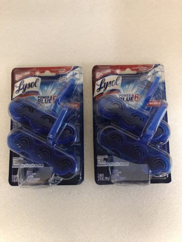 Lysol Power And Blue 6 Automatic Toilet Cleaner Atlantic Fresh 2 Pack Lot